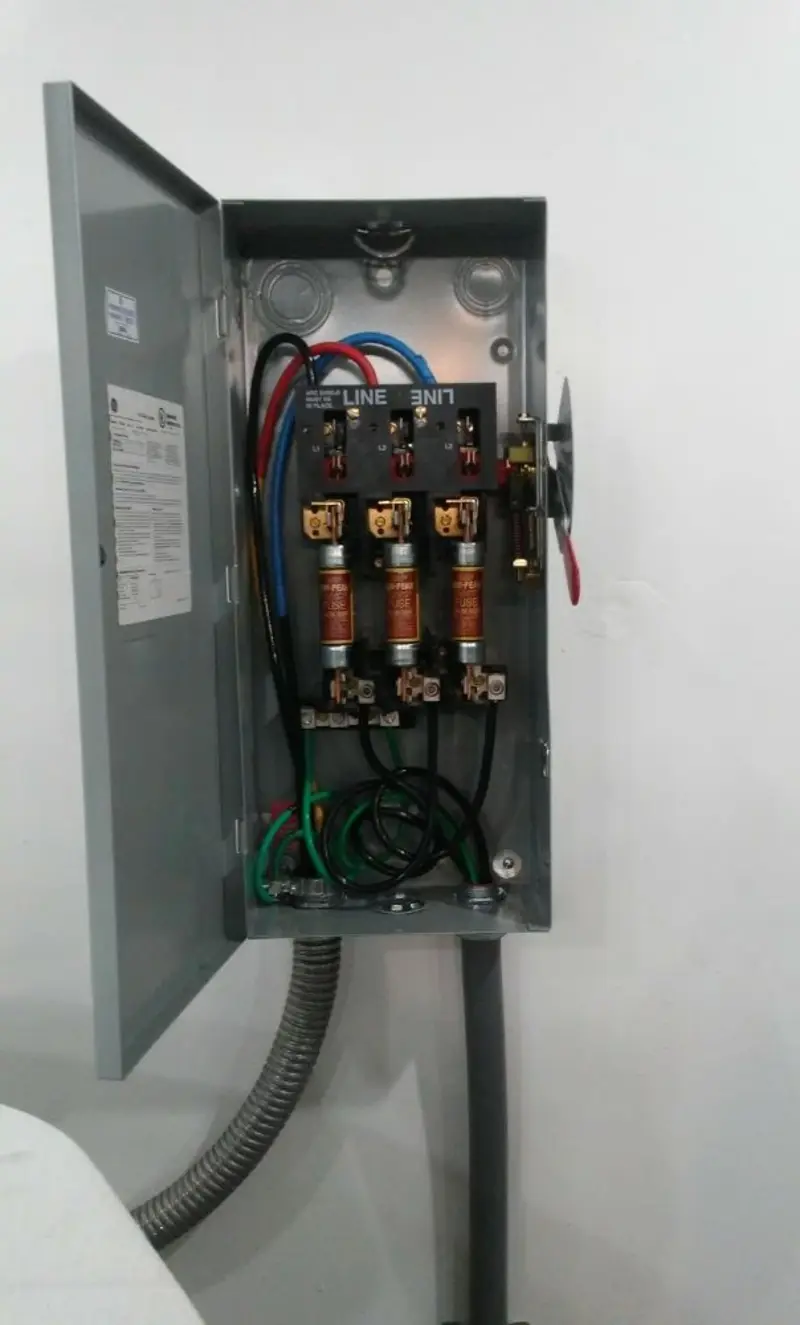 Three-phase disconnect switch installed for Electrical Wiring & Rewiring in Madison